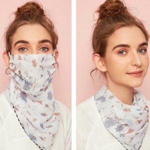 1 Piece Washable Floral Face Mouth Scarf Mask